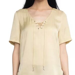 Zadig & Voltaire Satin Lace-Up Blouse
